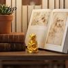 Owl Figurine Meditation 3D Printed Cute Reading Statue Novelty Relaxing Desktop Toy Zen Yoga Animal Sculpture for Office Shelf Decor Stress Relief