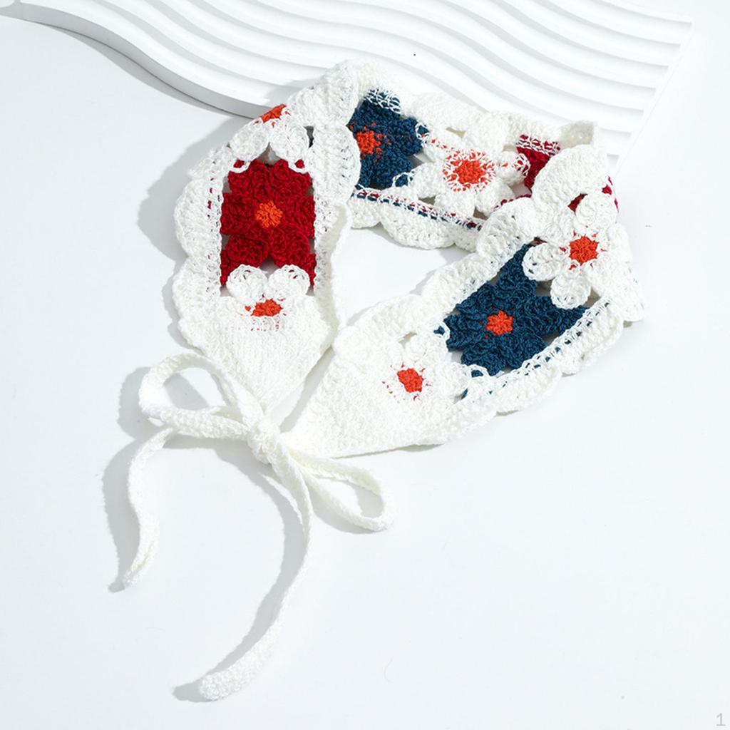 Crochet Bandana for Women, Cute, Handmade, Lightweight, Soft, Decorative, Stylish