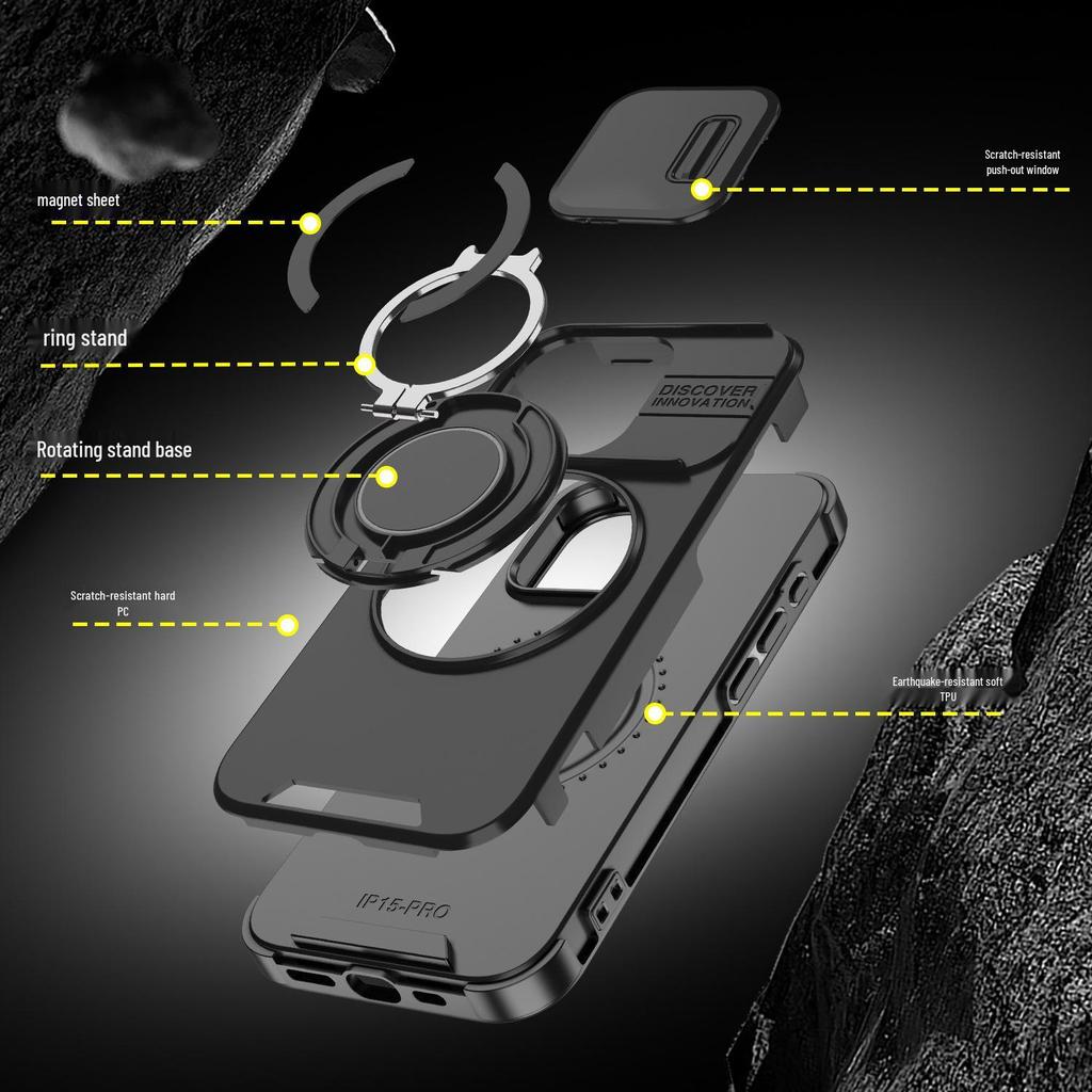 Linker Drop-Proof Stand Case for iPhone 17 Pro Max/16 Pro/15 Plus