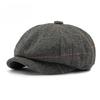 2025 New Autumn Winter British Retro Octagonal Hat Men Women Newsboy Cap Classic Herringbone Plaid Cabbie Hat Fashion Painter Cap Gatsby Style
