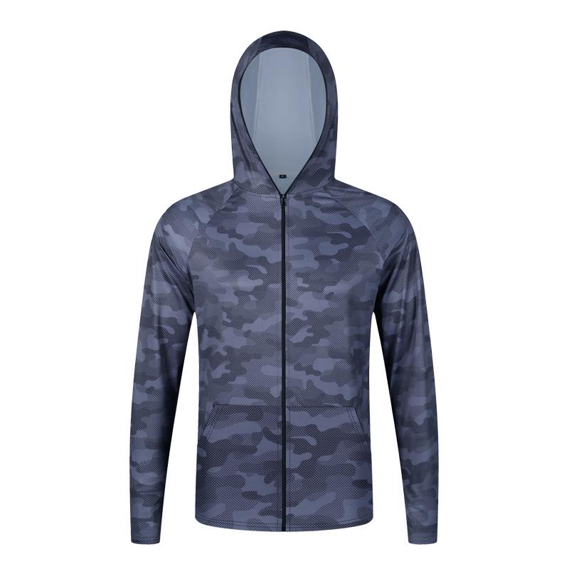 Men's Lightweight Camouflage Ice Silk Sun Protection Suit for Outdoor Fishing - Breathable & Anti-Mosquito