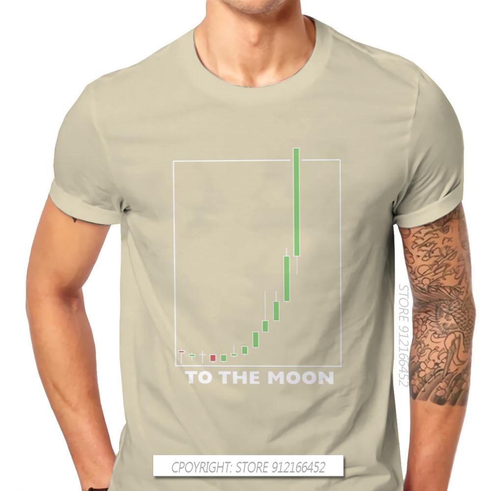 To The Moon Classic Wallstreetbets Stock Option Trading T Shirt Classic Graphic Big Size TShirt Big Sales Men