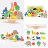 Wooden Animal Forest Seesaw With Stacking Building Blocks For Gift Toddlers