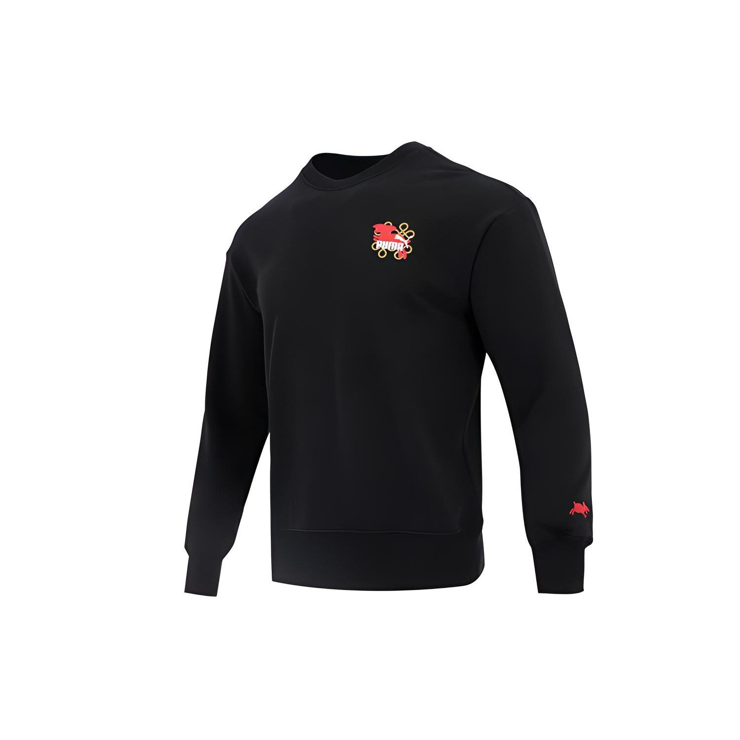 PUMA Essentials CNY Graphic Crew Black Men s 677414-01 M