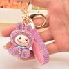 Internet Celebrity Labubu Keychain Creative Diamond Studded Labubu Doll Car Key Accessories Exquisite Women's Bag Pendant