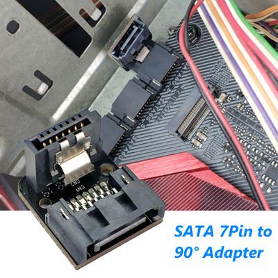 Header 90 Degree Angled Play Fast Lossless Plug Motherboard SATA 7Pin Mini Internal Connector
