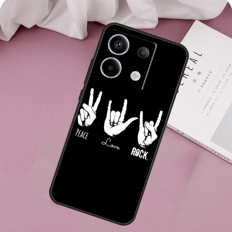 Rock Roll Skull Case For Xiaomi Redmi Note 14 13 12 11 10 9 15 Pro Plus Redmi 15 14C 10C 12C 13C 15C Cover