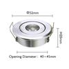 10ks LED Mini Downlight 3W 1W 85-265V Bodové světlo Stropní svítidlo Stmívatelné 110V 220V Embed Bílá Černá Stříbrná Včetně pohonu