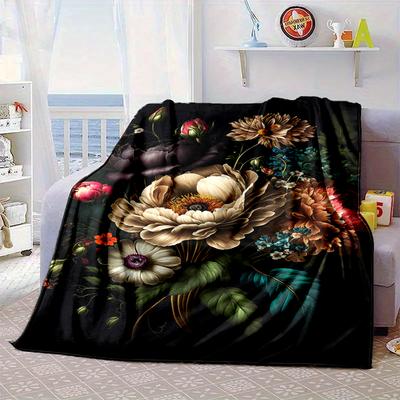 Elegantes Blumen-Stillleben Decke Flanelldecke Überwurfdecke Sofabezug Decke Weiche Premium-Decke Picknickdecke TV-Decke Geschenke