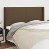 VidaXL Headboard with Ears Dark Brown 183x16x118-128 Cm Fabric3119317