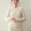 Women's 100% Pure Cashmere Slim Fit Round Neck Sweater, Seamless Knit Pullover for Autumn/Winter