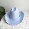 Cowboy Hat Suede Solid Color Men and Women Wide Brim Jazz Hat Outdoor Sun Hat Suitable for All Kinds of Parties Knigh