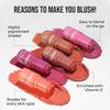 On The Go Blush Stick | Cream Formula| Multi-Use for Cheeks, Lips & Eyes |Long-Lasting |Infused with Vitamin E|Easy Color Payoff| Rouge Red – 6.5 G