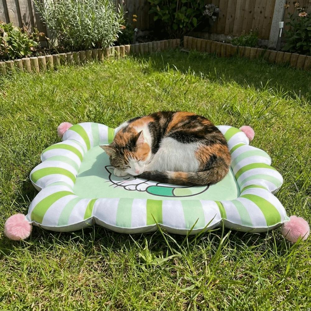 Double-Sided Ice Silk Pet Bed Wear-Resistant Dog Sleeping Mat Cute Pet Cooling Mat Hot Weather
