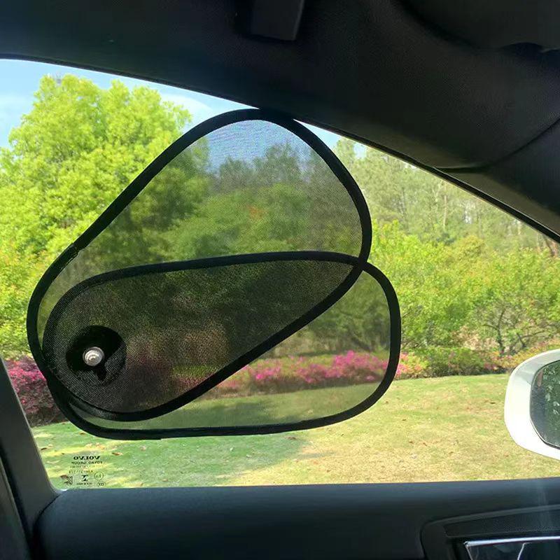 Adjustable Car Window Sunshade with Suction Cups - Heat Insulation & Sun Protection Curtain