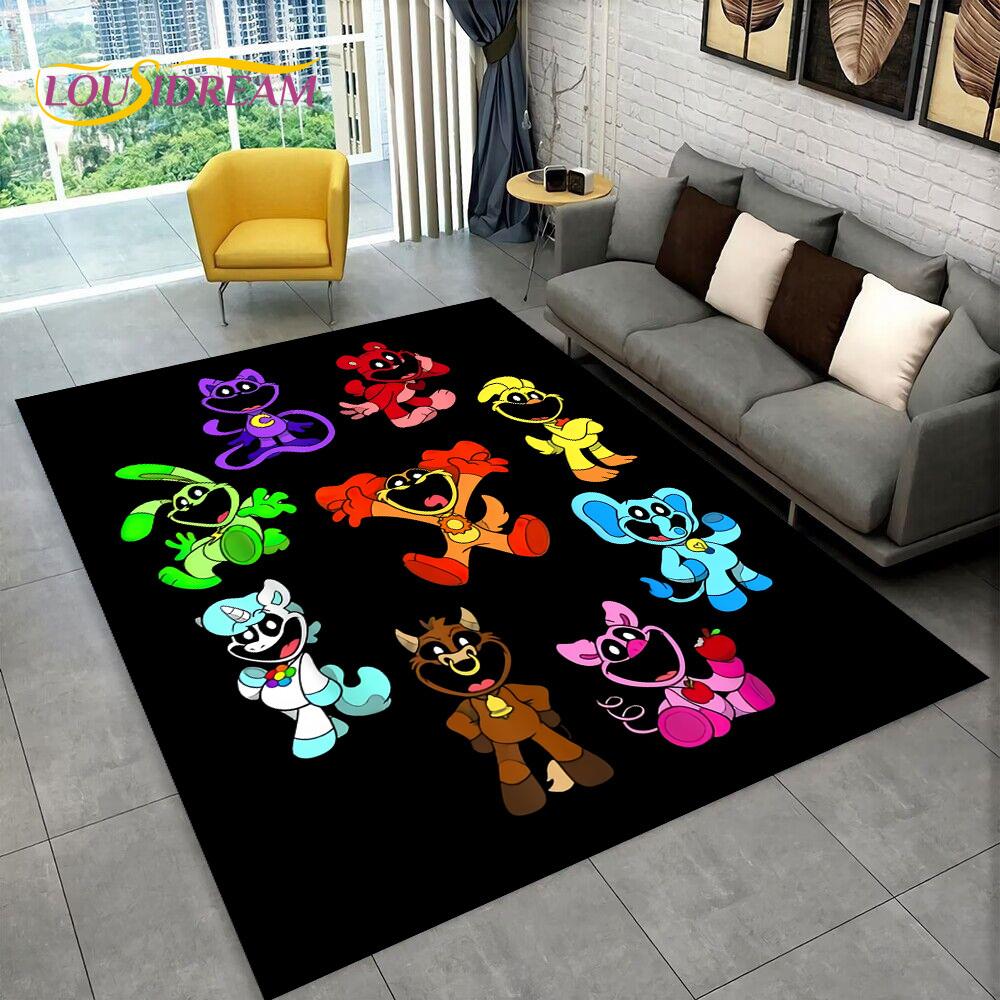 Niedliche S-Lächeln C-Kreaturen Nickerchen Bastel-Einhorn Cartoon Teppich Teppich für Schlafzimmer Wohnzimmer Zuhause Sofa Dekoration, Kinderdekor Fußmatte