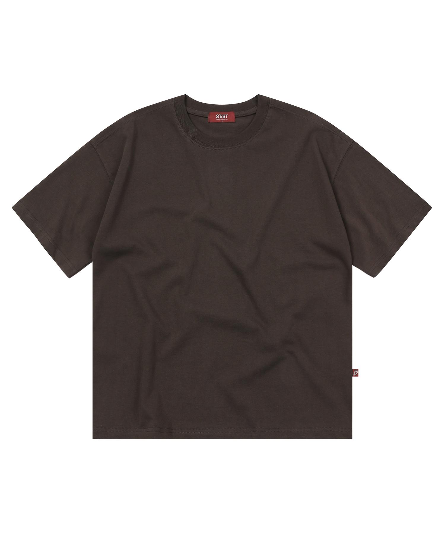Siest Bio Washing Crop T-Shirts Dark Brown Dark Brown/S