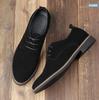 Men Matte Leisure Shoes Retro Floral Pattern Men Dress Shoes Fashion Lace-Up Flats High Quality Business Men Party Wedding