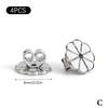 2Pcs Plum Blossom Earring Lifters Heavy Studs Secure Ear Back Stoppers Anti-Tilt Ear Plug Caps Accessory for Earrings