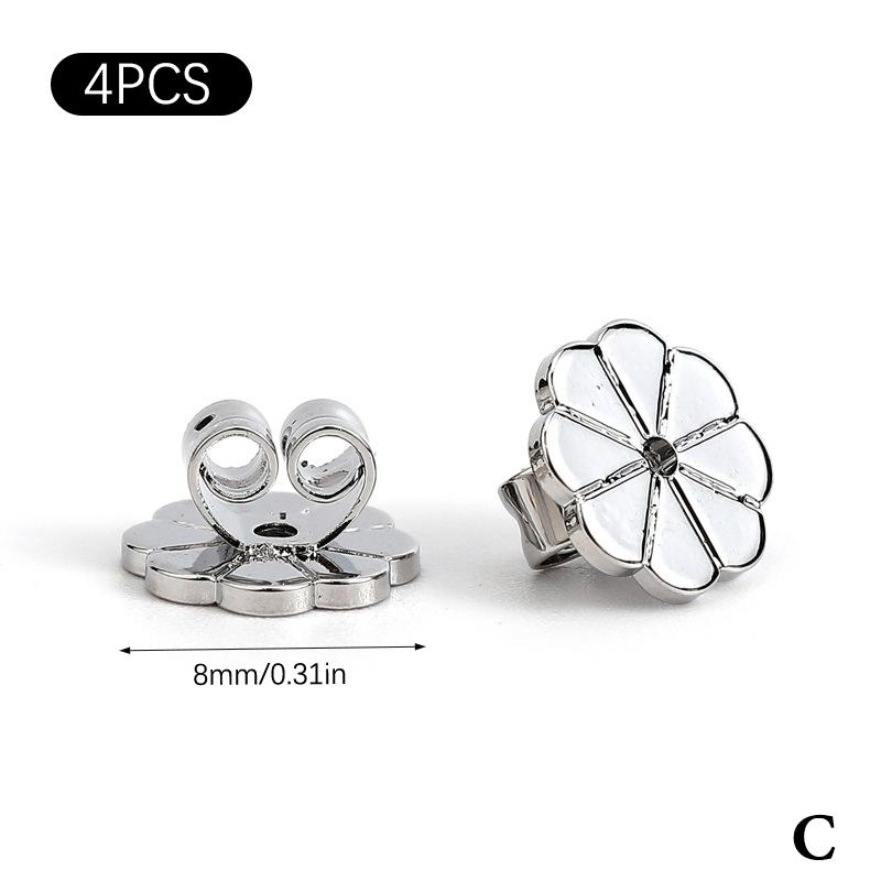 

2Pcs Plum Blossom Earring Lifters Heavy Studs Secure Ear Back Stoppers Anti-Tilt Ear Plug Caps Accessory for Earrings Earrings&Ears
