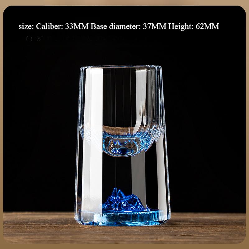 Chinese Baijiu Cup Crystal Glass Vertical Grain Design Small Alcohol Tasting Glass For Home Bar Gift Set Spirits