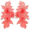 Schwere Spitze Spitzenapplikation Passendes Muster Bunte Blumenstickerei-Borte DIY-Design 3D-Bestickter Aufnäher Bekleidungsdekoration