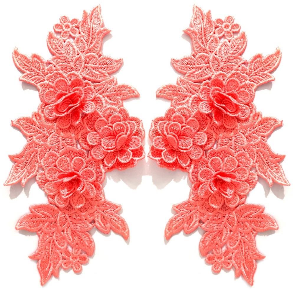 Vintage Schwere Spitze Spitzenapplikation Passendes Muster Bunte Florale Stickerei Borte DIY Design 3D Gestickter Aufnäher Kleidung Nähen