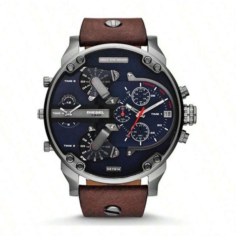 Diesel men s quartz watch black silver DZ7314 чёрный