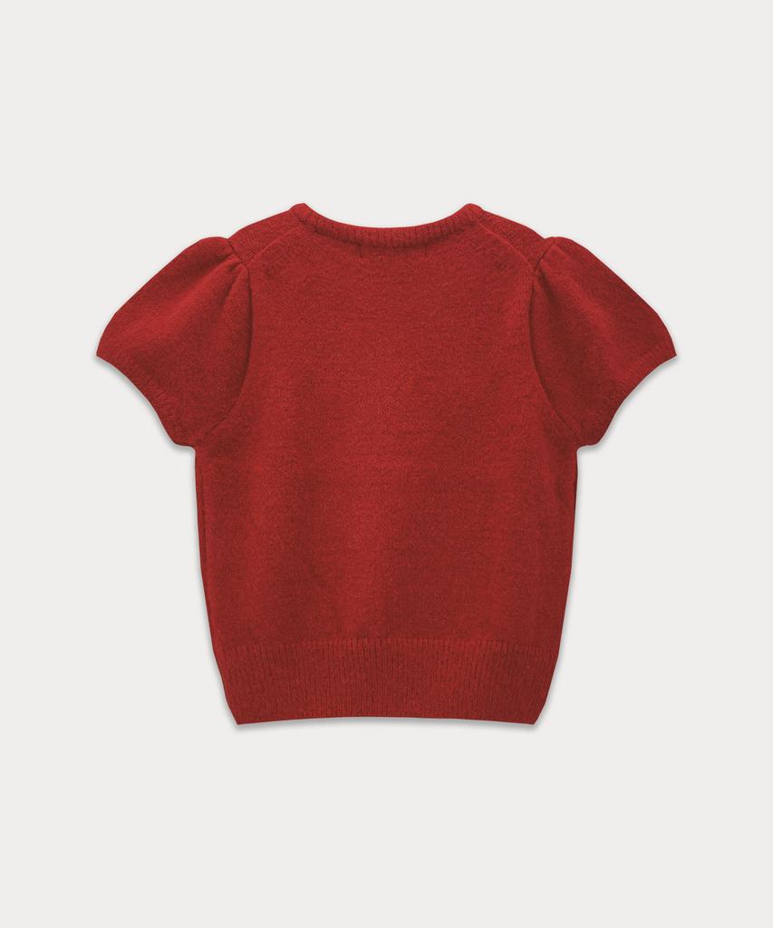 Sseomweeobeoteo Emma Half Puff Knit - Red
