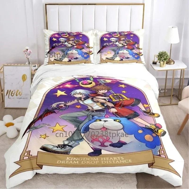 3D Printing Cartoon Game Kingdom Heart Bedding Set Single Twin Full Queen King Size Bed Set Adult Kid Bedroom Duvet Cover Sets