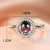 New Punk Style Personalized Skull Head Colored Ring