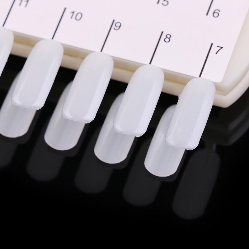 24 Tips Nail Gel Polish Color Display Palette Nail Polish Color Card Chain Manicure Double Sided Training Practice Tools