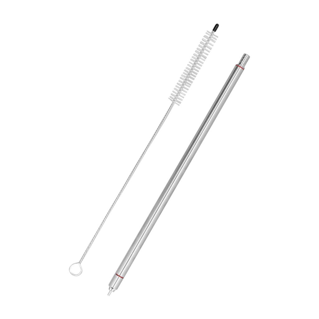 Beer Bottle Filler Set 304 Stainless Steel Spring Loaded Bottle Filler with Cleaning Brush for Home Brewing