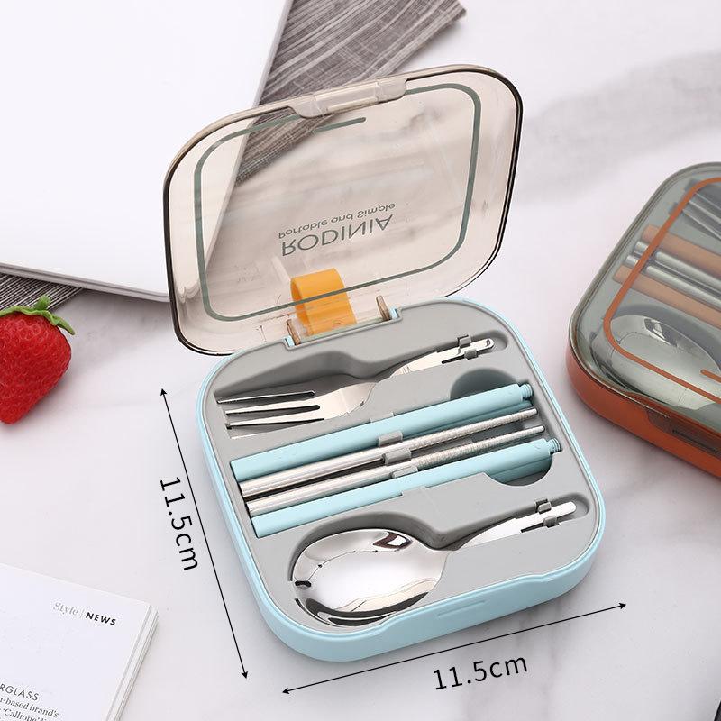 

Portable Reusable Stainless Steel Travel Cutlery Set Folding Utensil Set with Case for Camping Picnic Office and On-The-Go