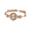 Round Dial Women Quartz Watch Slim Strap Rhinestone Watch Rhinestone Quartz Watch  Festival Gift