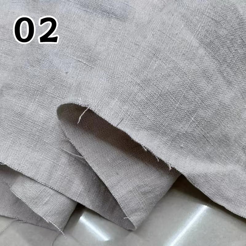 100x140cm 100% Ramie Linen Fabric High-grade Pure Hemp Natural Yarn-dyed Cloth For DIY Hanfu Pants Dress Coat Sewing Crafts
