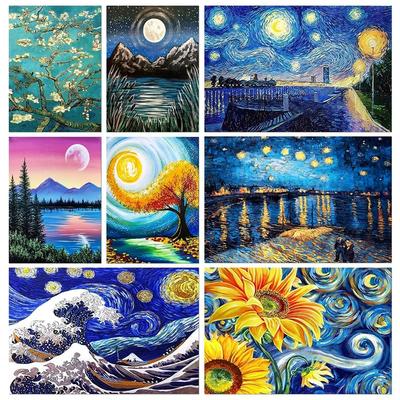 5D DIY Landschaft Diamant Malerei Set Sternenhimmel Kreuzstich Diamant Stickerei Strass Mosaik Kunst Heimdekor Malerei