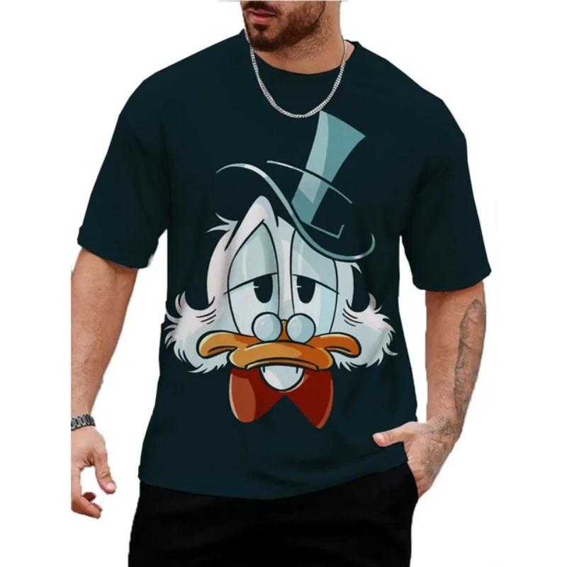 

Disney Summer Men s Cute Donald Duck T-shirt Cartoon Top T-shirt Men s And Women s Fun Short Sleeve Clothing Casual Street Wear XXS