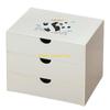 W89C Lovely Panda Desktop with Drawers Desk Storage Box Desk School Office Supplies for Tape Erasers