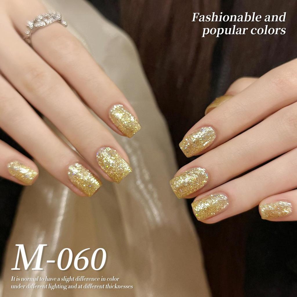 2025 High-Density Dazzling Glitter Gel Nail Polish - Salon Exclusive, Light-Cured Formula