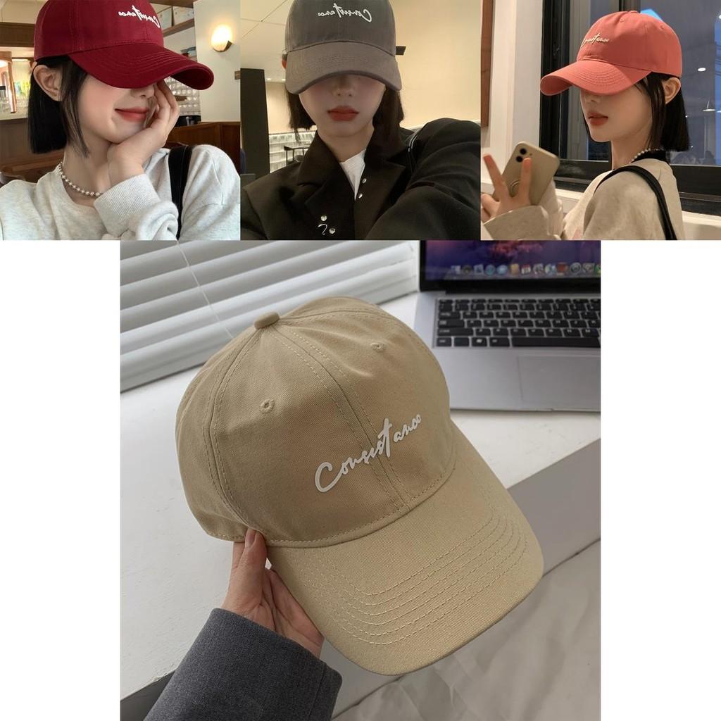Trendy Letter Design Pink Baseball Cap For Women With Round Top And Brim Bent