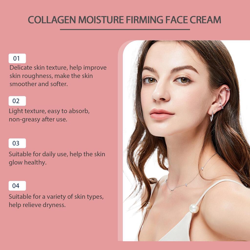 Hoygi Crema al Collagene 50g - Crema viso delicata, antirughe, antietà, profondamente idratante, lenitiva e nutriente.