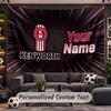 Wall Hanging Tapestry Custom NameKenworth Pattern Personalized Printed Fabric Wall Decor