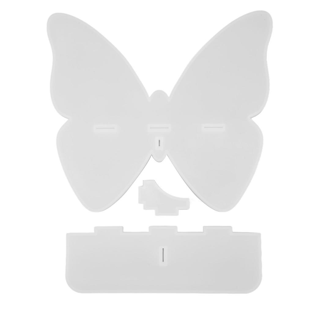 3 Pcs Silicon Mold DIY Crystal Epoxy Resin Wall Mount Butterflies Shelf Rack Mold Aromatherapy Silicone Mold