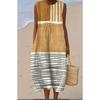 Summer new sleeveless pocket casual printing temperament long dress dress slim dress