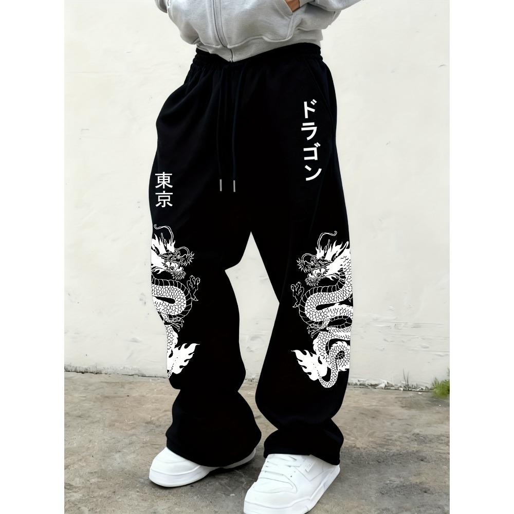 Men's Multifunctional Solid Color Drawstring Loose Casual Sports Pants for Spring and Autumn Outdoor Wear
