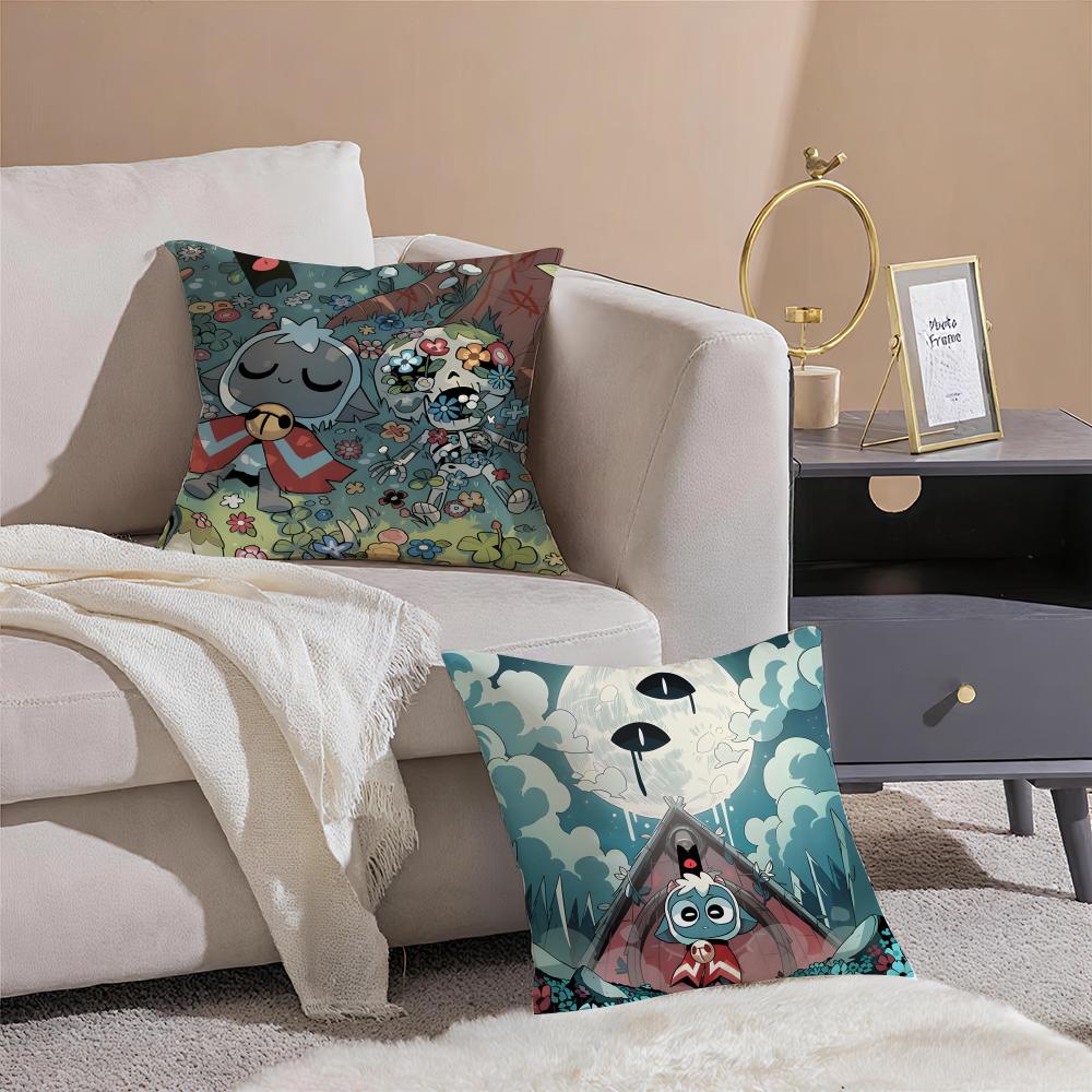 Simple Fashion Casual CCult Of The Lamb Game Cushion Cover Linen Pillowcase Cover Soft Decor for Sofa Home Room