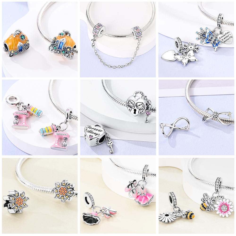 Kupferbeschichtete Sonnenblume Liebe Biene Mond Luna Anhänger Perlen Anhänger Kompatibel Mit Armband Herz Hund Anhänger Armbänder Basteln Damen Schmuck Geschenk