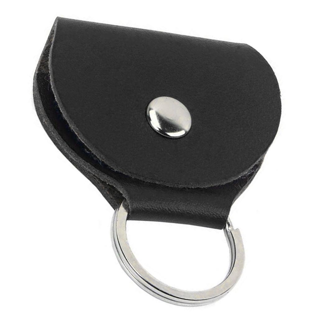 Guitar Pick Holder Case PU Simple Portable Multifunctional Guitar Pick Bag Keychain Gifts