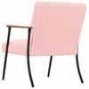 Armchair Pink Curly Wool Like Fabric